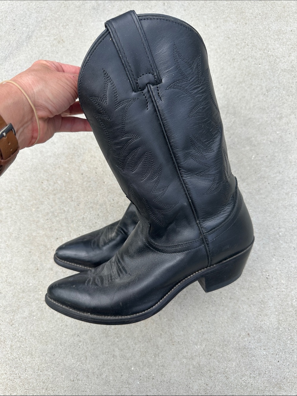 Justin Boots Tan Leather Interior Classic Western Boot